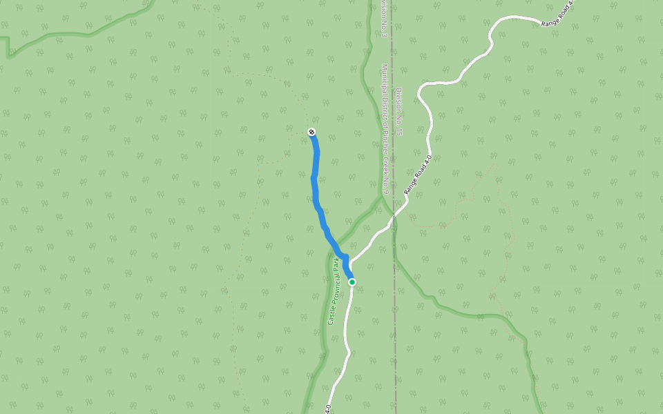 Lynx Creek Road to Coleman Trail walking route map in Bellevue