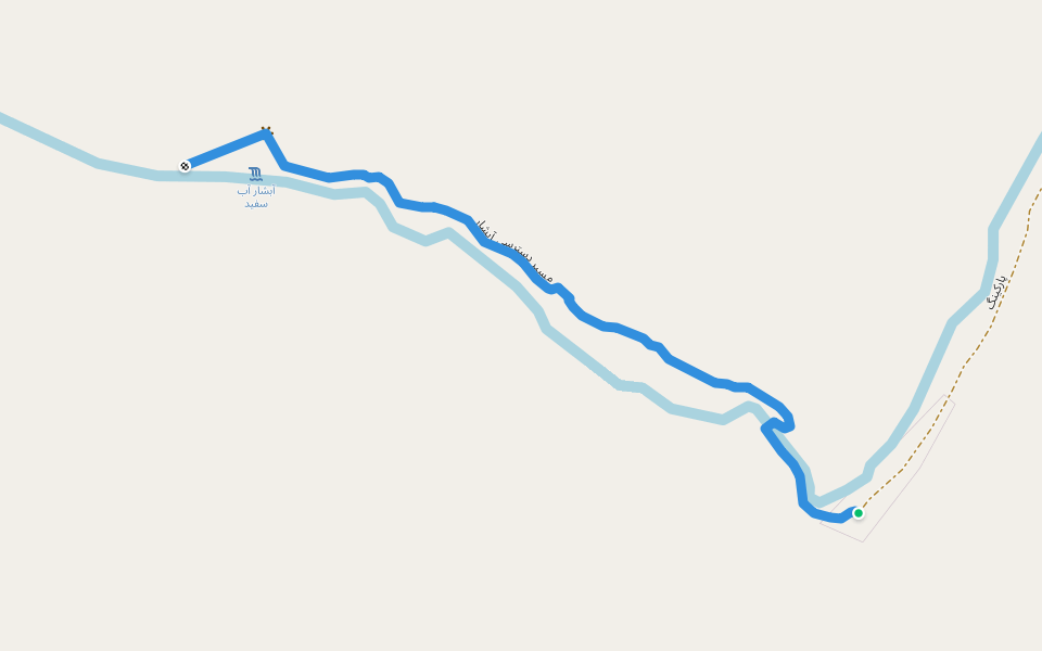 مسیر دسترسی آبشار walking route map in Bisheh Khazan