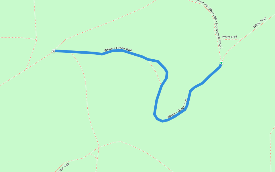 White + Green Trail walking route map in Lagrangeville