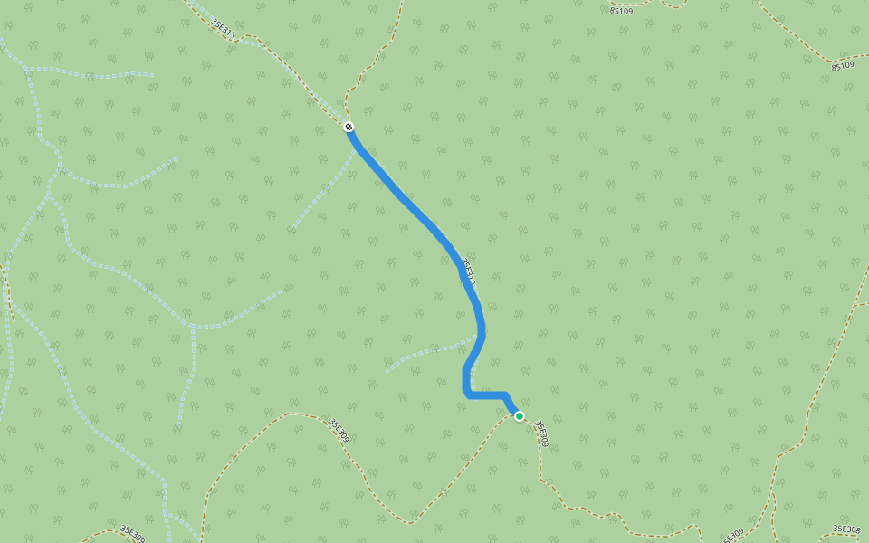 35E310 walking route map in Big Pine