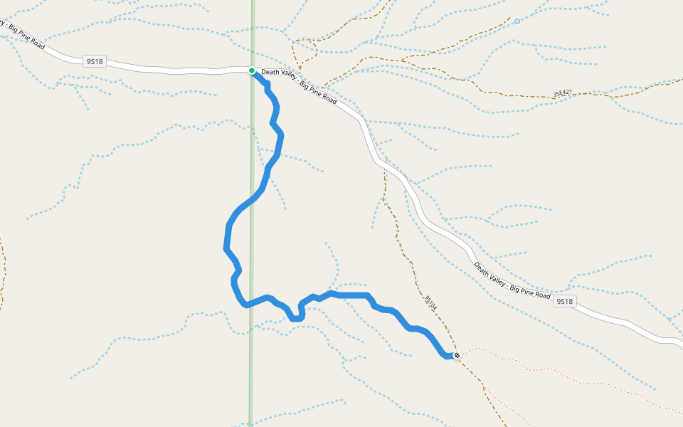 9S103 walking route map in Big Pine