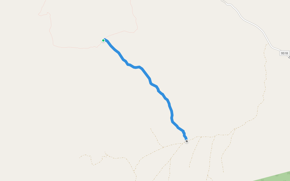 35E418 walking route map in Big Pine