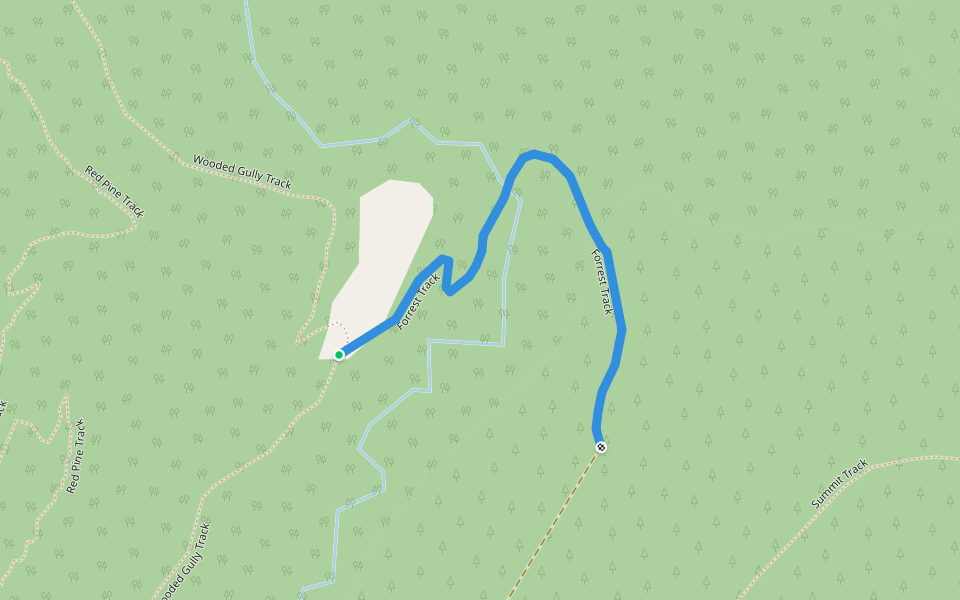 Forrest Track walking route map in Okuku