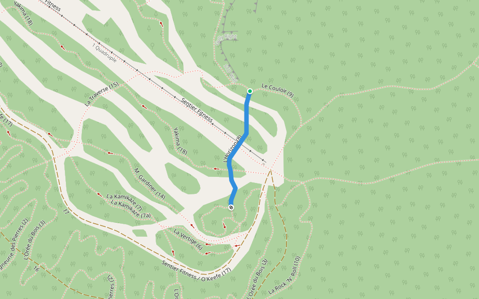 L'Horizon (8) walking route map in Rigaud