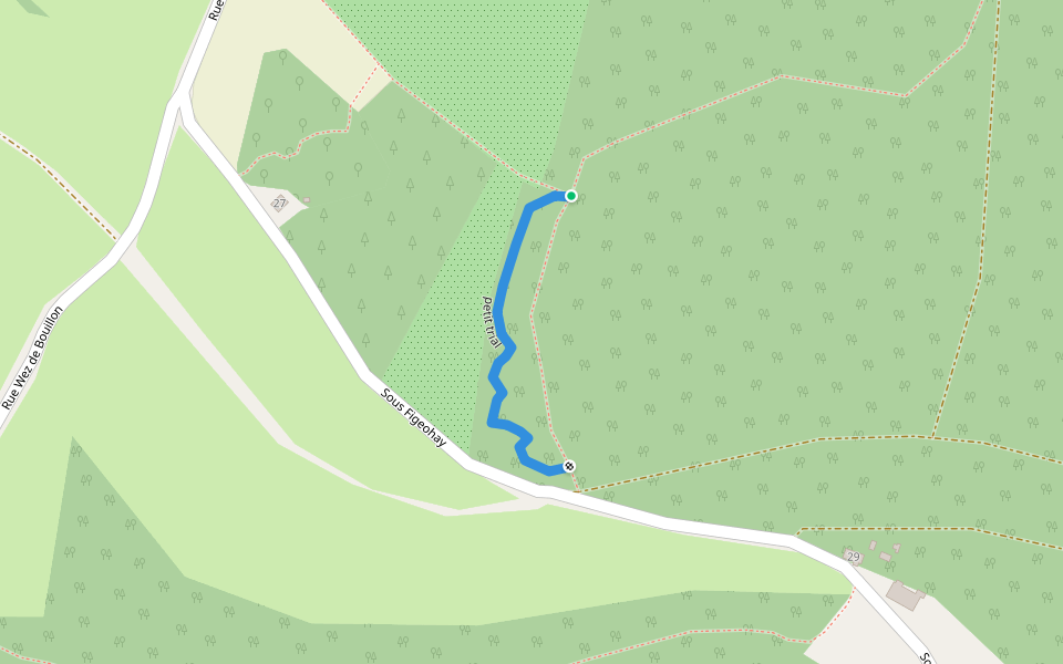 petit trial walking route map in Libin