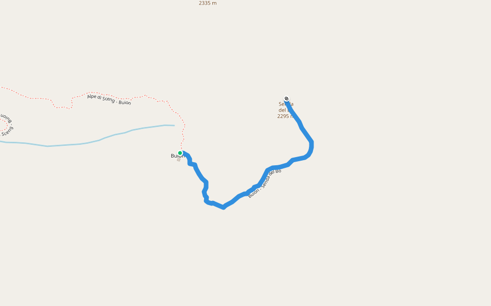 Buion - Senda del Bo walking route map in Biasca