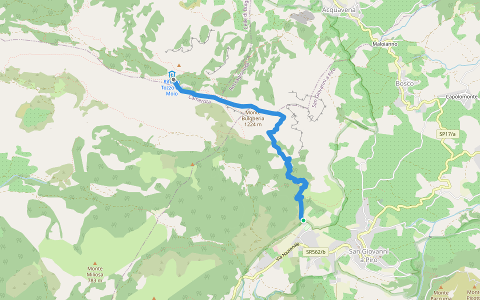 CM 48 walking route map in San Giovanni A Piro