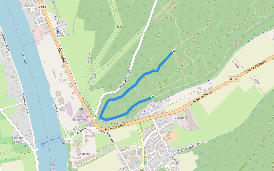 Fat Pat walking route map in Yainville