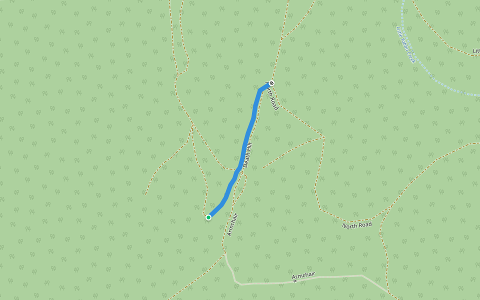 Death Hill walking route map in Kenilworth