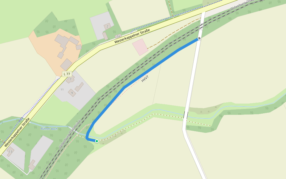HVV7 walking route map in Bramsche