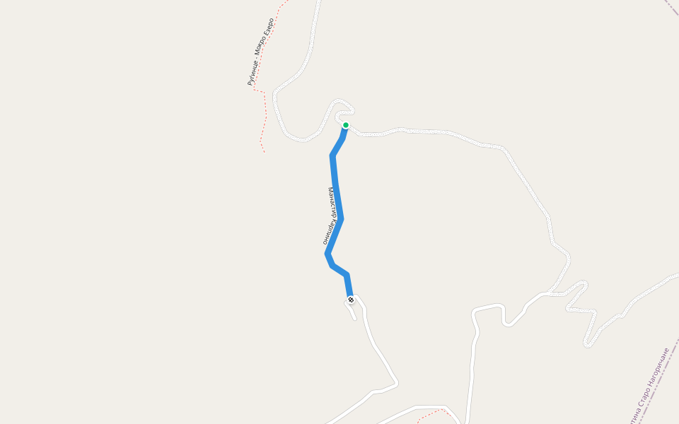 Манастир Карпино walking route map in Orah