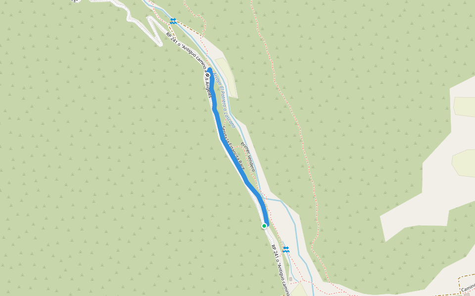 Senda la Estancita Race walking route map in La Quebrada