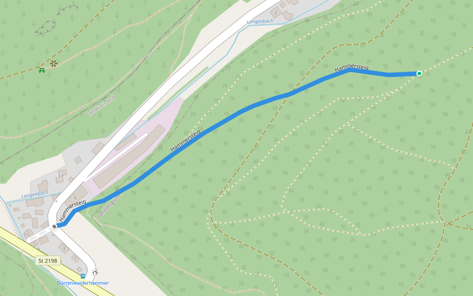 Hammersteig walking route map in Geroldsgrün