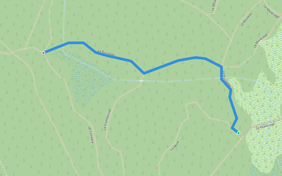 Le Ruisseau walking route map in Cap-aux-Meules