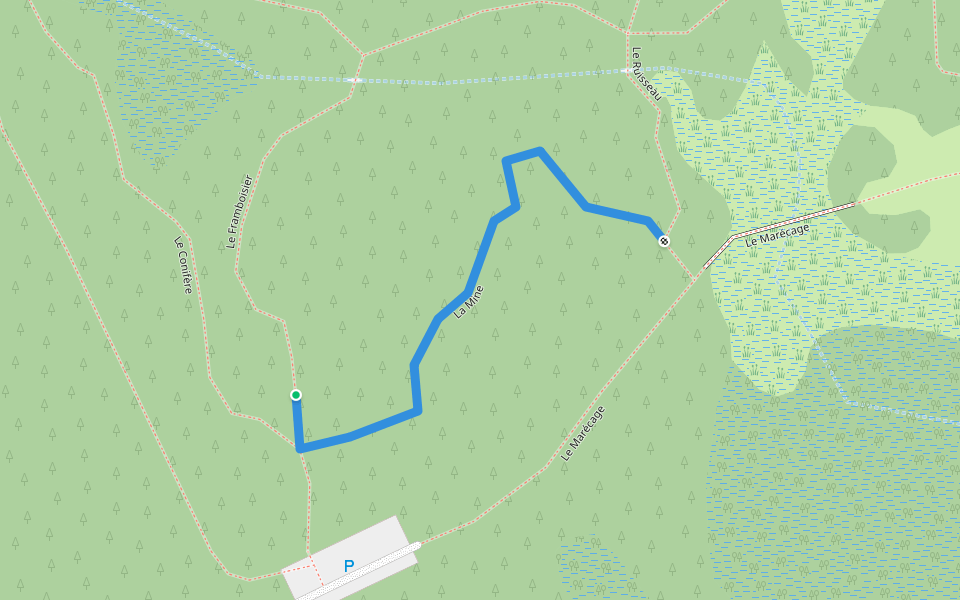La Mine walking route map in Cap-aux-Meules