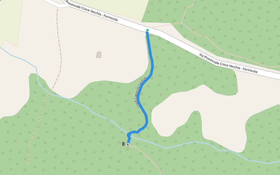 Croce-Capanno Santulli walking route map in Croce
