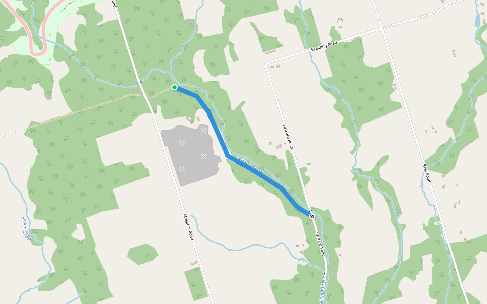 Oak Ridges Trail / Old Swamp Road Trail walking route map in Clarington