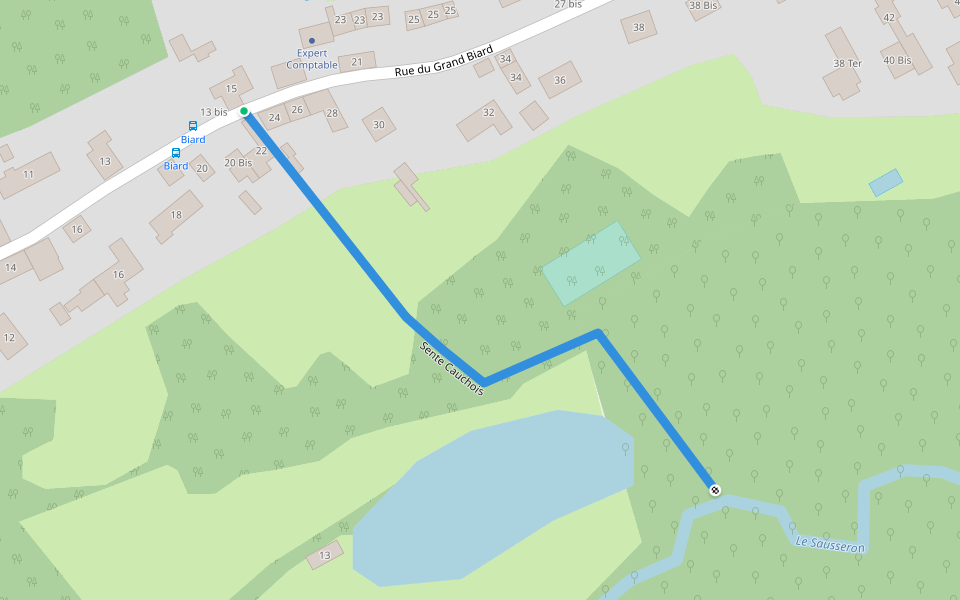 Sente Cauchois walking route map in Labbeville