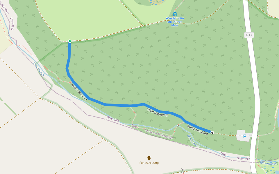 Määrchenpfad walking route map in Gillenfeld