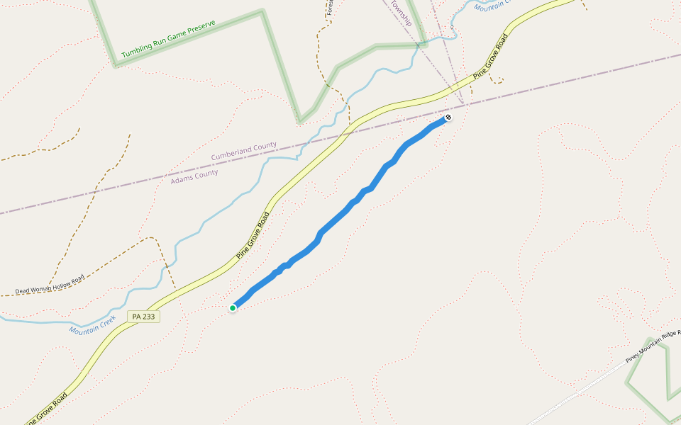 Grave Ridge ATV Trail (Most Difficult) walking route map in Biglerville
