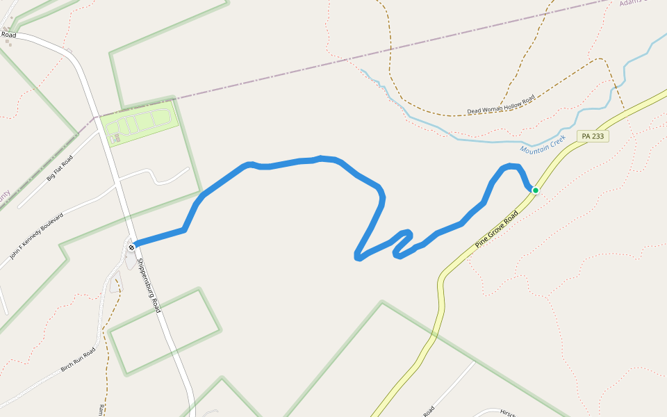 Big Flat Trail walking route map in Biglerville