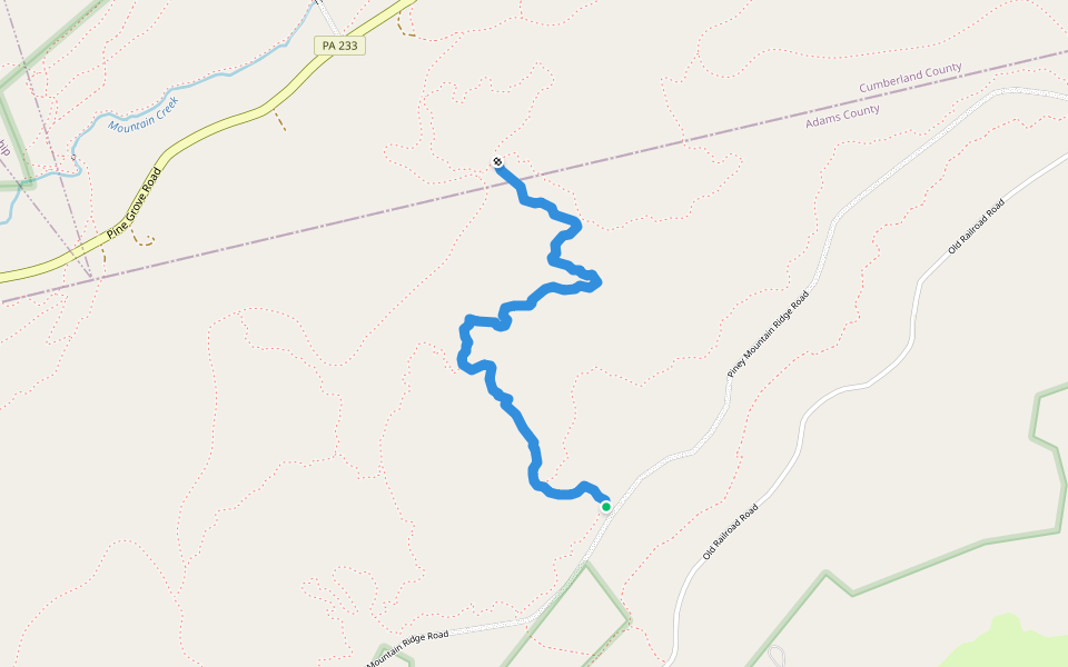 Connector ATV Trail (More Difficult) walking route map in Biglerville
