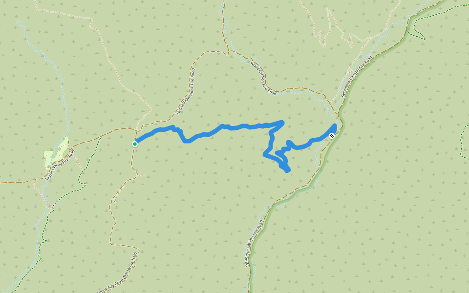Wood Canyon Vista Trail (Backbone Trail) walking route map in Malibu