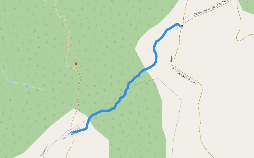 Senda PREPREPUNXOSA walking route map in San Juan de Moró