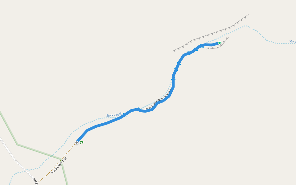 Store Creek Walking Track walking route map in Yenda