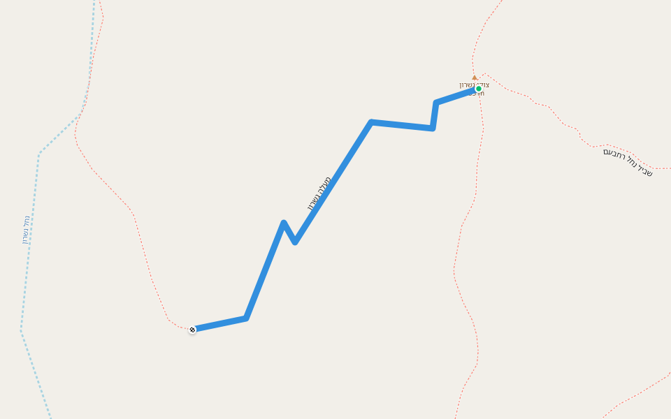 מעלה גשרון walking route map in Eilat