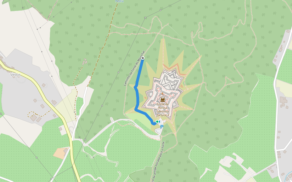 Trilho da Antiga Calçada Romana walking route map in Elvas