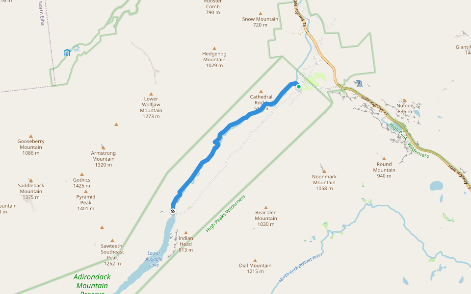 West River Trail walking route map in Saint Huberts
