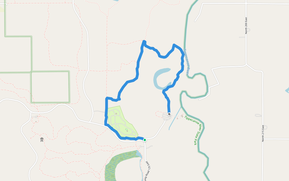 Trail 4 walking route map in Winamac