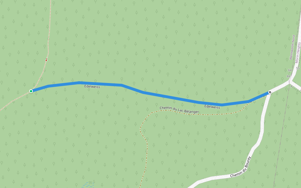 Edelweiss walking route map in Morin-Heights