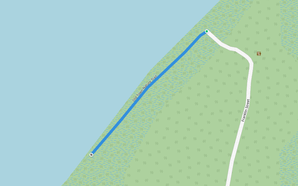 Old Town Nature Trail walking route map in Spanish Fort