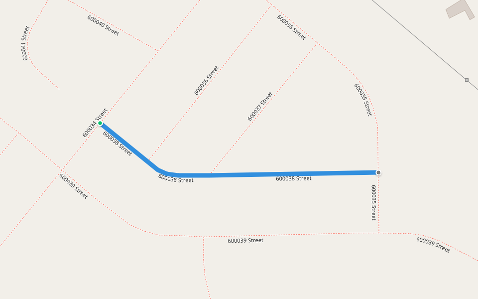 600038 Street walking route map in oThongathi