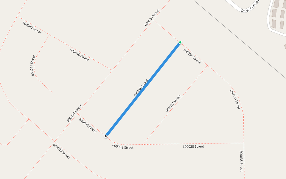 600036 Street walking route map in oThongathi