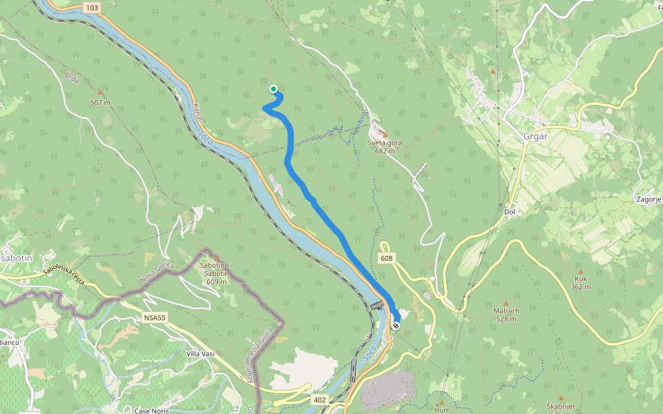 Pod žičnico-Preški vrh walking route map in Zagomila