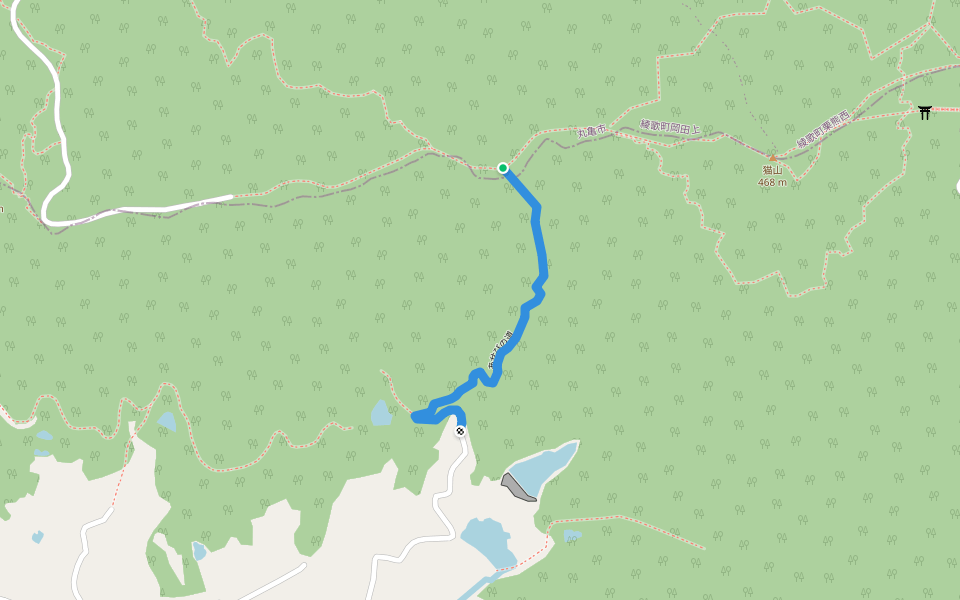 あせびの道 walking route map in Marugame