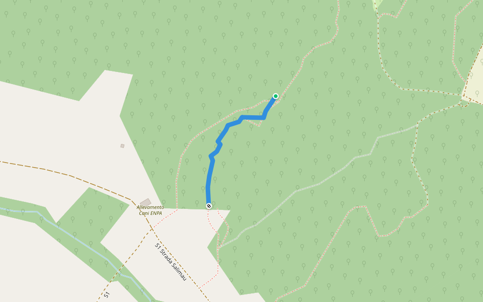 < MTB Carbunera walking route map in Saliceto