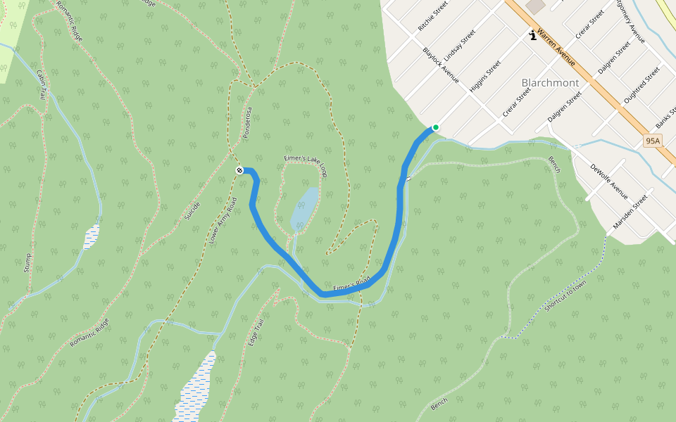 Eimer walking route map in Kimberley