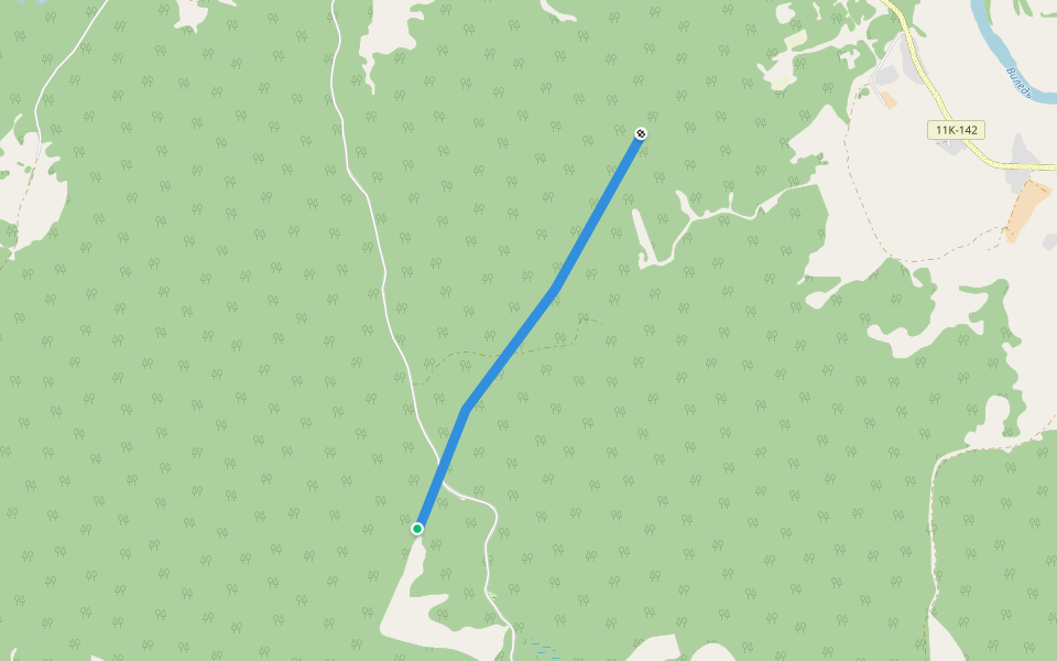 гр. посёлок walking route map in Lis'ya Gora