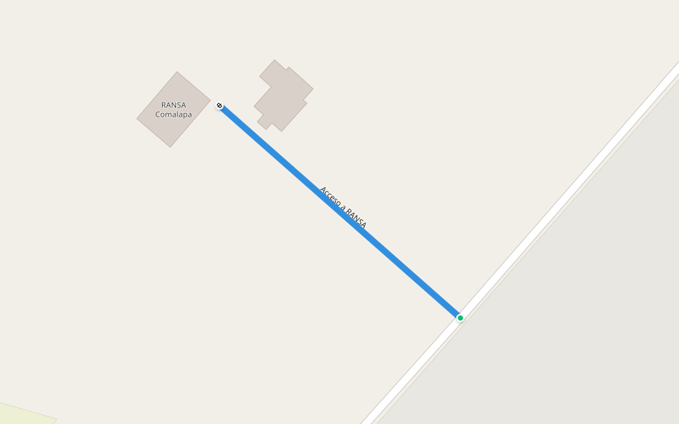 Acceso a RANSA walking route map in San Luis Talpa