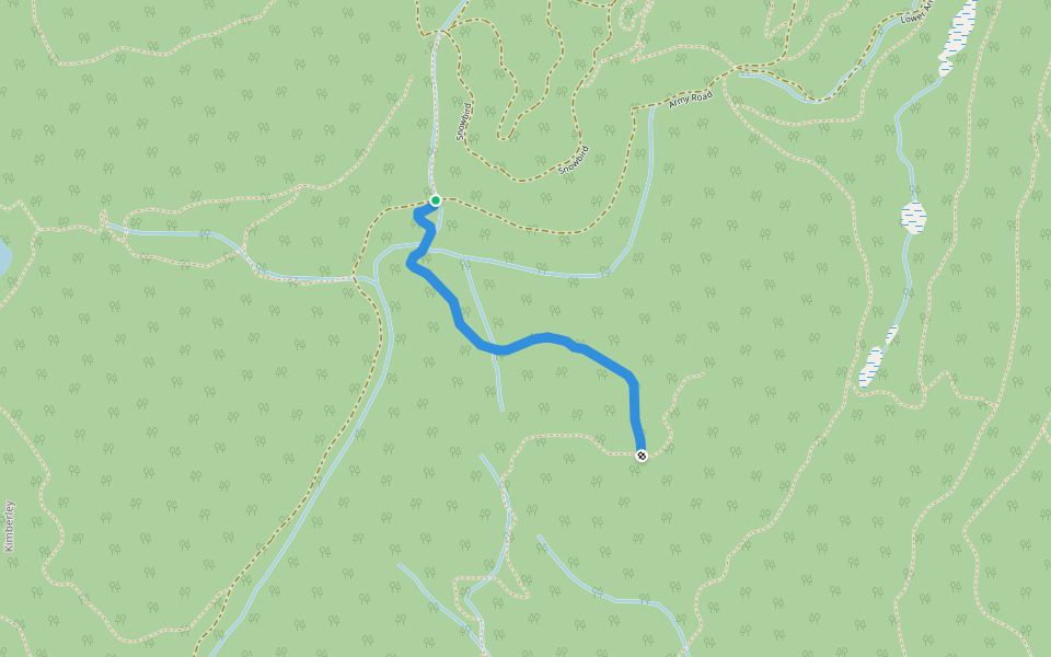 Mountain Mine walking route map in Kimberley