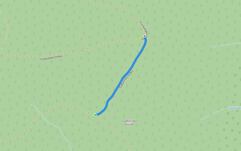 Galbanoko bidea walking route map in Leitza