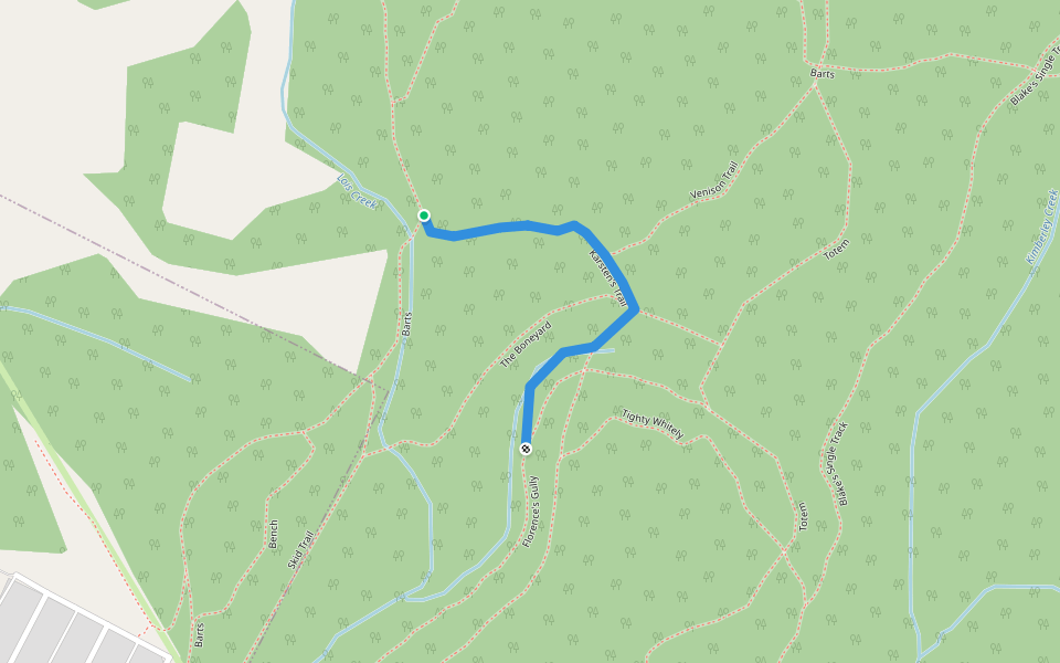 Karsten's Trail walking route map in Kimberley