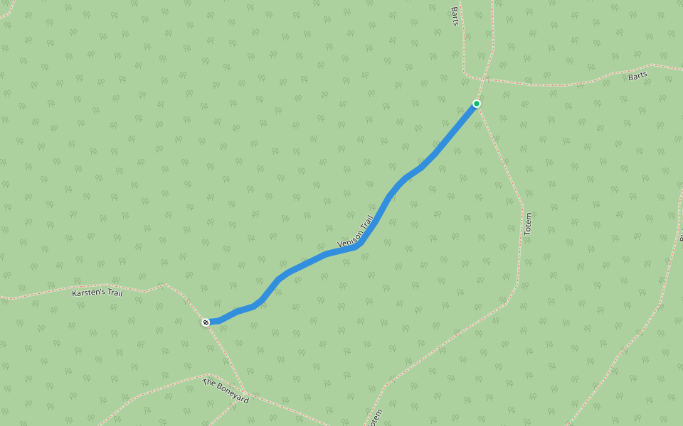 Venison Trail walking route map in Kimberley