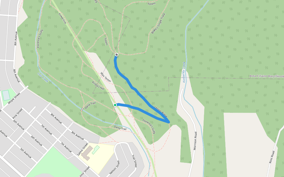 Legion Ridge walking route map in Kimberley