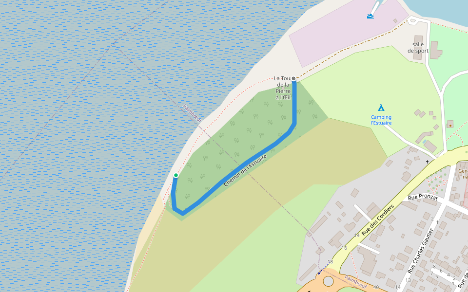Chemin de l'Estuaire walking route map in Paimbœuf