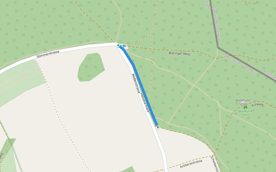 Helsana Track walking route map in Schaffhausen